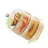 Dust Proof Food Storage Box Multi Functional Sealed Food Storage Container for Summer 3 Layers