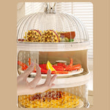 Dust Proof Food Storage Box Multi Functional Sealed Food Storage Container for Summer 3 Layers