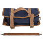 Bartender Tool Bag Bar Kit Bag Waterproof Canvas Multiple Compartments Portable Bartender Roll Up Bag with Shoulder Strap Blue