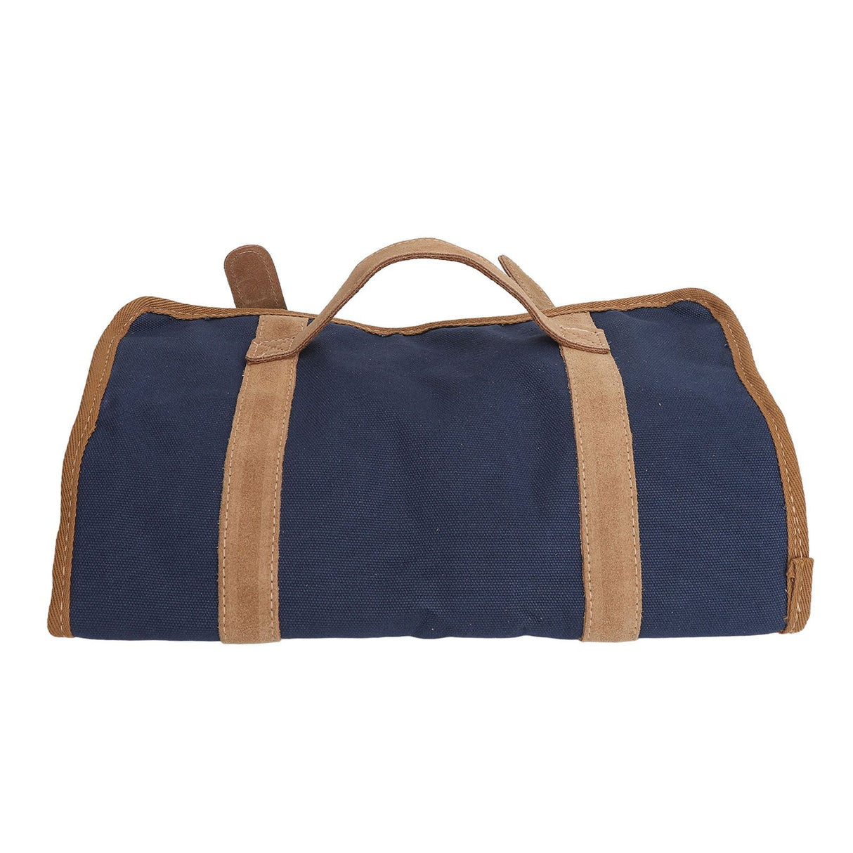 Bartender Tool Bag Bar Kit Bag Waterproof Canvas Multiple Compartments Portable Bartender Roll Up Bag with Shoulder Strap Blue