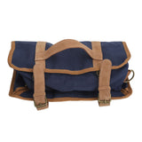 Bartender Tool Bag Bar Kit Bag Waterproof Canvas Multiple Compartments Portable Bartender Roll Up Bag with Shoulder Strap Blue