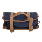 Bartender Tool Bag Bar Kit Bag Waterproof Canvas Multiple Compartments Portable Bartender Roll Up Bag with Shoulder Strap Blue