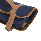 Bartender Tool Bag Bar Kit Bag Waterproof Canvas Multiple Compartments Portable Bartender Roll Up Bag with Shoulder Strap Blue - Extra Image