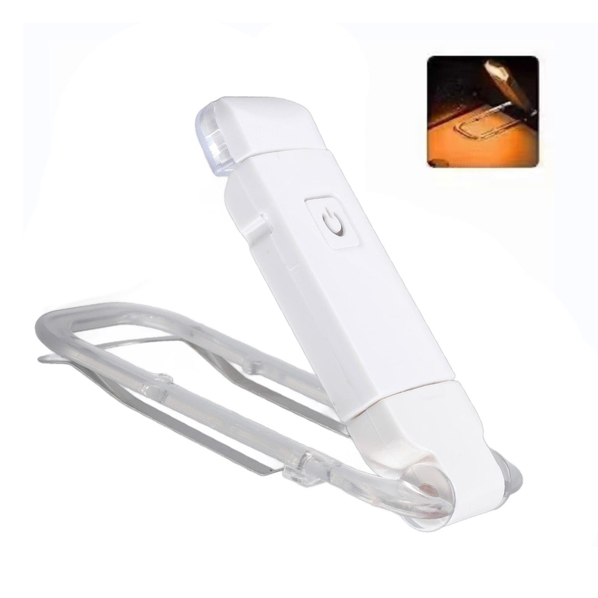 Clip On Book Light Foldable 3 Light Colors Eye Protection Portable USB Rechargeable Book Reading Light