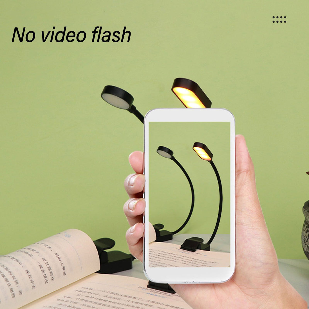Book Light Small Lightweight Vertical Head Clip On Reading Light for Kids Studying