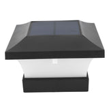 Solar Capital Lamp White Light 2000mAh IP65 LED Solar Post Cap Lights for Courtyard Fences Bridge 3W 6000K - Side View