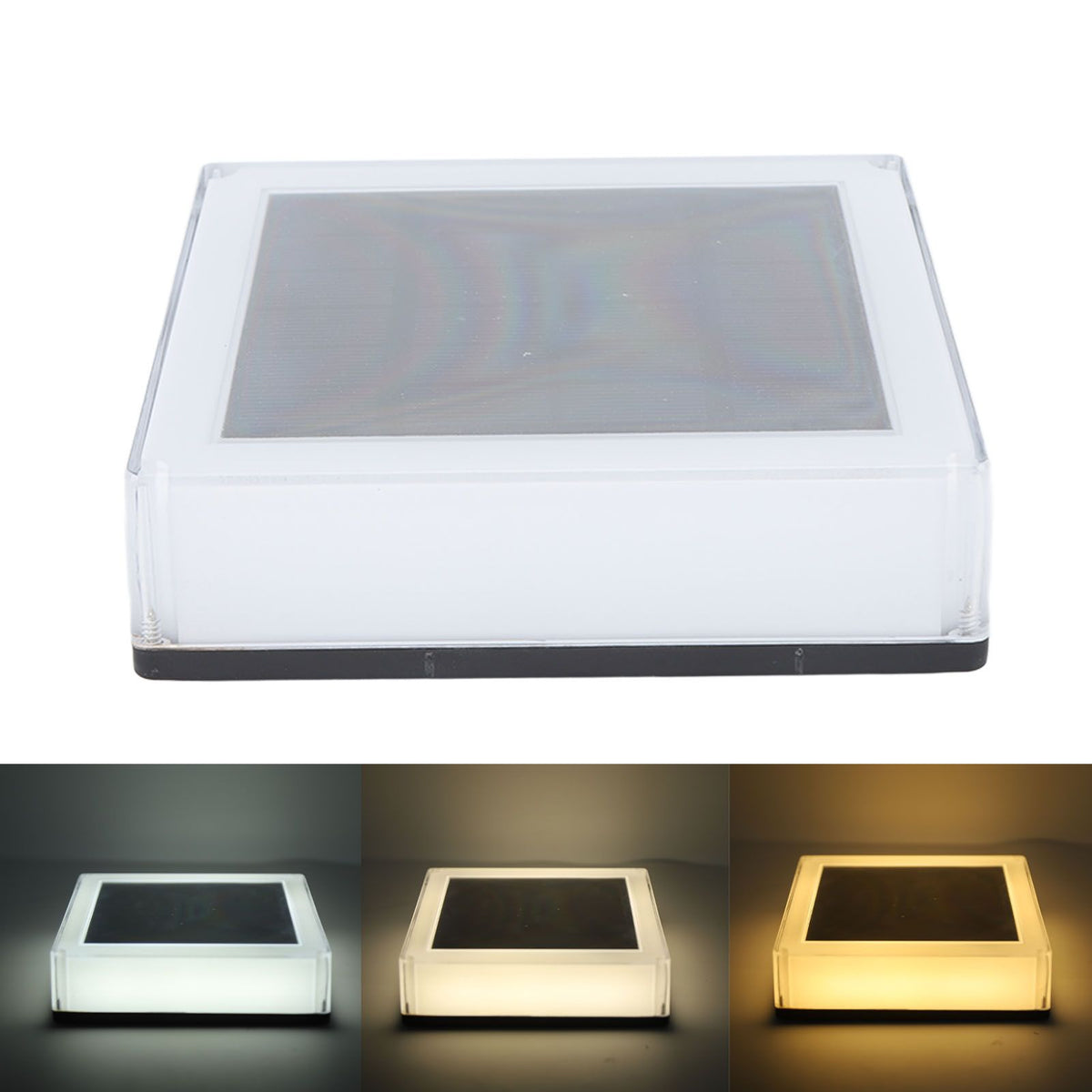Outdoor Solar Post Light IP67 Waterproof Solar Powered Post Light for Courtyards Railings Column Fences
