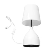 Bedside Table Lamp 5V Dimmer Touch Switch White Nightstand Lamp for Kids Room Living Room Bedroom Office - Side View