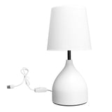 Bedside Table Lamp 5V Dimmer Touch Switch White Nightstand Lamp for Kids Room Living Room Bedroom Office