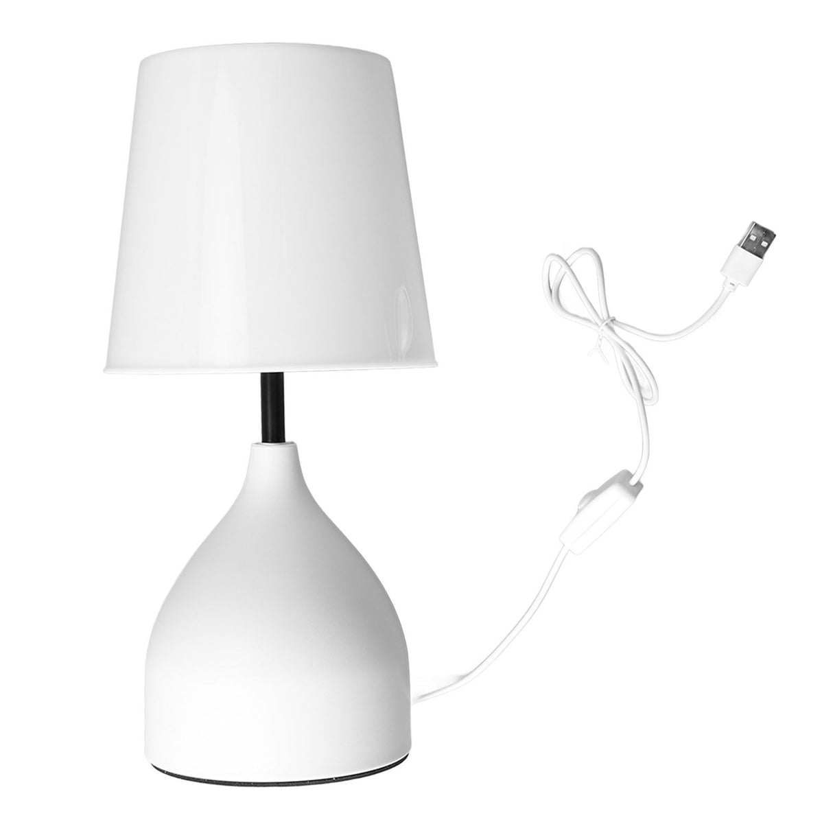 Bedside Table Lamp 5V Dimmer Touch Switch White Nightstand Lamp for Kids Room Living Room Bedroom Office