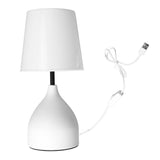Bedside Table Lamp 5V Dimmer Touch Switch White Nightstand Lamp for Kids Room Living Room Bedroom Office