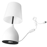 Bedside Table Lamp 5V Dimmer Touch Switch White Nightstand Lamp for Kids Room Living Room Bedroom Office - Extra Image