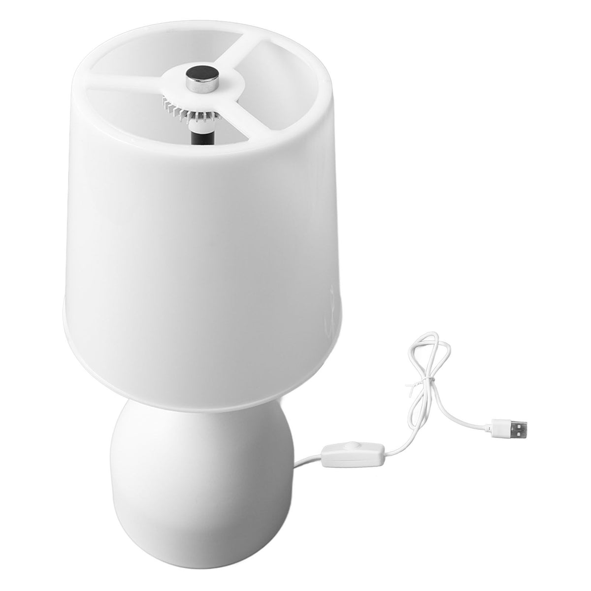 Bedside Table Lamp 5V Dimmer Touch Switch White Nightstand Lamp for Kids Room Living Room Bedroom Office