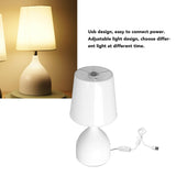Bedside Table Lamp 5V Dimmer Touch Switch White Nightstand Lamp for Kids Room Living Room Bedroom Office