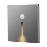 LED Motion Sensor Night Light ABS Small LED Induction Lamp for Bedside Corridor Hallway Grey
