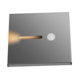 LED Motion Sensor Night Light ABS Small LED Induction Lamp for Bedside Corridor Hallway Grey - Front View