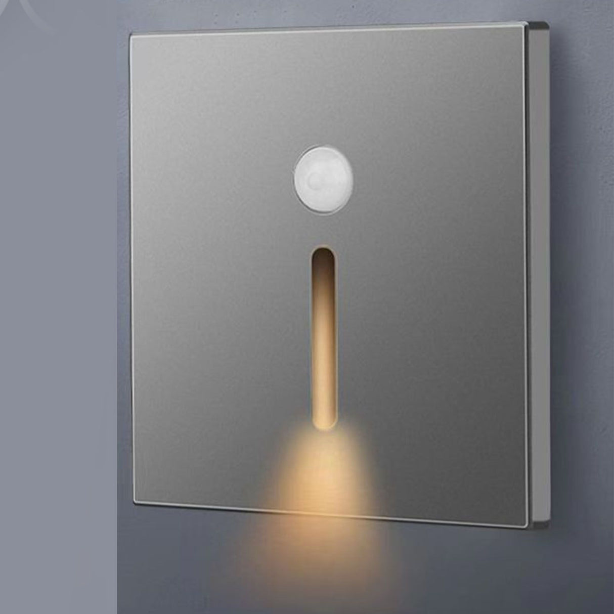 LED Motion Sensor Night Light ABS Small LED Induction Lamp for Bedside Corridor Hallway Grey
