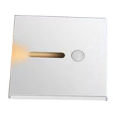 LED Motion Sensor Night Light ABS Small LED Induction Lamp for Bedside Corridor Hallway White - Front View