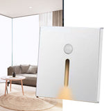 LED Motion Sensor Night Light ABS Small LED Induction Lamp for Bedside Corridor Hallway White