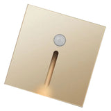 LED Motion Sensor Night Light ABS Small LED Induction Lamp for Bedside Corridor Hallway Gold - Top-Down View