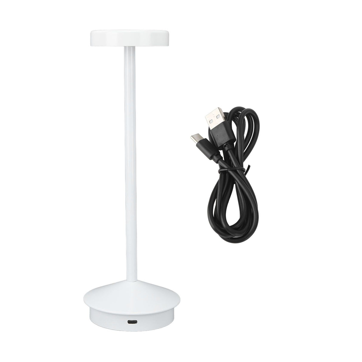 Rechargeable LED Table Lamp 2000mAh Cordless Battery Operated Metal Bedside USB C Desk Light Portable 3 Modes Dimmable White