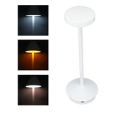 Rechargeable LED Table Lamp 2000mAh Cordless Battery Operated Metal Bedside USB C Desk Light Portable 3 Modes Dimmable White