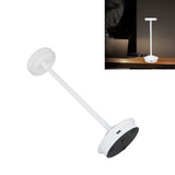Rechargeable LED Table Lamp 2000mAh Cordless Battery Operated Metal Bedside USB C Desk Light Portable 3 Modes Dimmable White