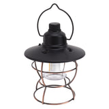 LED Camping Lantern Portable 3 Light Modes USB Charge Stepless Dimming LED Vintage Lantern for Hiking Camping Emergency - Rear View