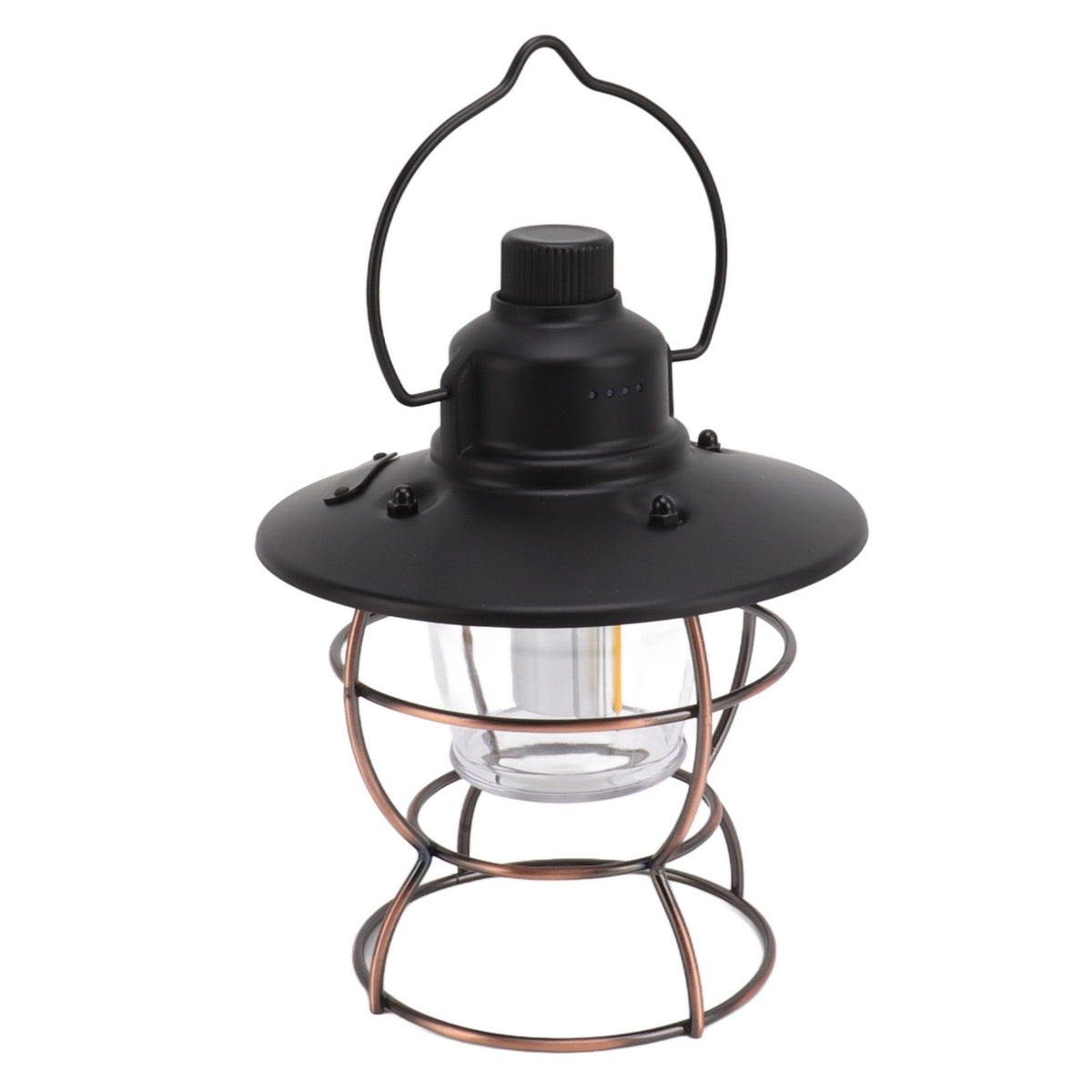 LED Camping Lantern Portable 3 Light Modes USB Charge Stepless Dimming LED Vintage Lantern for Hiking Camping Emergency