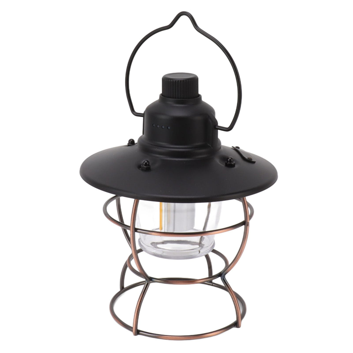 LED Camping Lantern Portable 3 Light Modes USB Charge Stepless Dimming LED Vintage Lantern for Hiking Camping Emergency