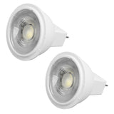 2Pcs MR11 Light Bulb High Brightness 3W 110V Faster Heat Dissipation GU4 Spotlight Bulbs for Landscape Lighting Bedroom Kitchen White Light - Front View