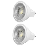 2Pcs MR11 Light Bulb High Brightness 3W 110V Faster Heat Dissipation GU4 Spotlight Bulbs for Landscape Lighting Bedroom Kitchen White Light - Top-Down View