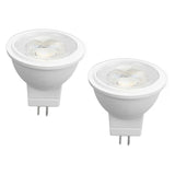 2Pcs MR11 Light Bulb High Brightness 3W 110V Faster Heat Dissipation GU4 Spotlight Bulbs for Landscape Lighting Bedroom Kitchen Warm Light - Front View