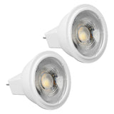 2Pcs MR11 Light Bulb High Brightness 3W 110V Faster Heat Dissipation GU4 Spotlight Bulbs for Landscape Lighting Bedroom Kitchen Warm Light - 45-Degree Angle