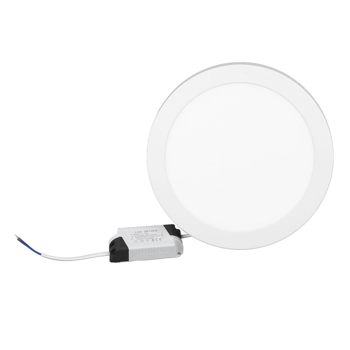 LED Flush Mount Ceiling Light 18W 6000K White Light Ultra Thin Round Flat Panel Ceiling Light for Hallway 85‑265V