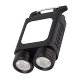 LED Keychain Flashlight 800LM USB Rechargeable Portable Mini Keychain Work Light Pocket Flashlight for Camping Hiking Fishing