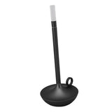 Cordless Table Lamp Innovative Candle Shape 3 Levels Brightness Dimmable Rechargeable LED Desk Lamp Black - Rear View