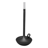 Cordless Table Lamp Innovative Candle Shape 3 Levels Brightness Dimmable Rechargeable LED Desk Lamp Black - Close-Up Angle