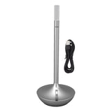 Cordless Table Lamp Innovative Candle Shape 3 Levels Brightness Dimmable Rechargeable LED Desk Lamp Silver