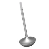 Cordless Table Lamp Innovative Candle Shape 3 Levels Brightness Dimmable Rechargeable LED Desk Lamp Silver - Side View