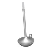 Cordless Table Lamp Innovative Candle Shape 3 Levels Brightness Dimmable Rechargeable LED Desk Lamp Silver