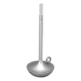 Cordless Table Lamp Innovative Candle Shape 3 Levels Brightness Dimmable Rechargeable LED Desk Lamp Silver - Close-Up Angle