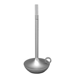 Cordless Table Lamp Innovative Candle Shape 3 Levels Brightness Dimmable Rechargeable LED Desk Lamp Silver - Low Angle