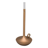 Cordless Table Lamp Innovative Candle Shape 3 Levels Brightness Dimmable Rechargeable LED Desk Lamp Gold - Close-Up Angle