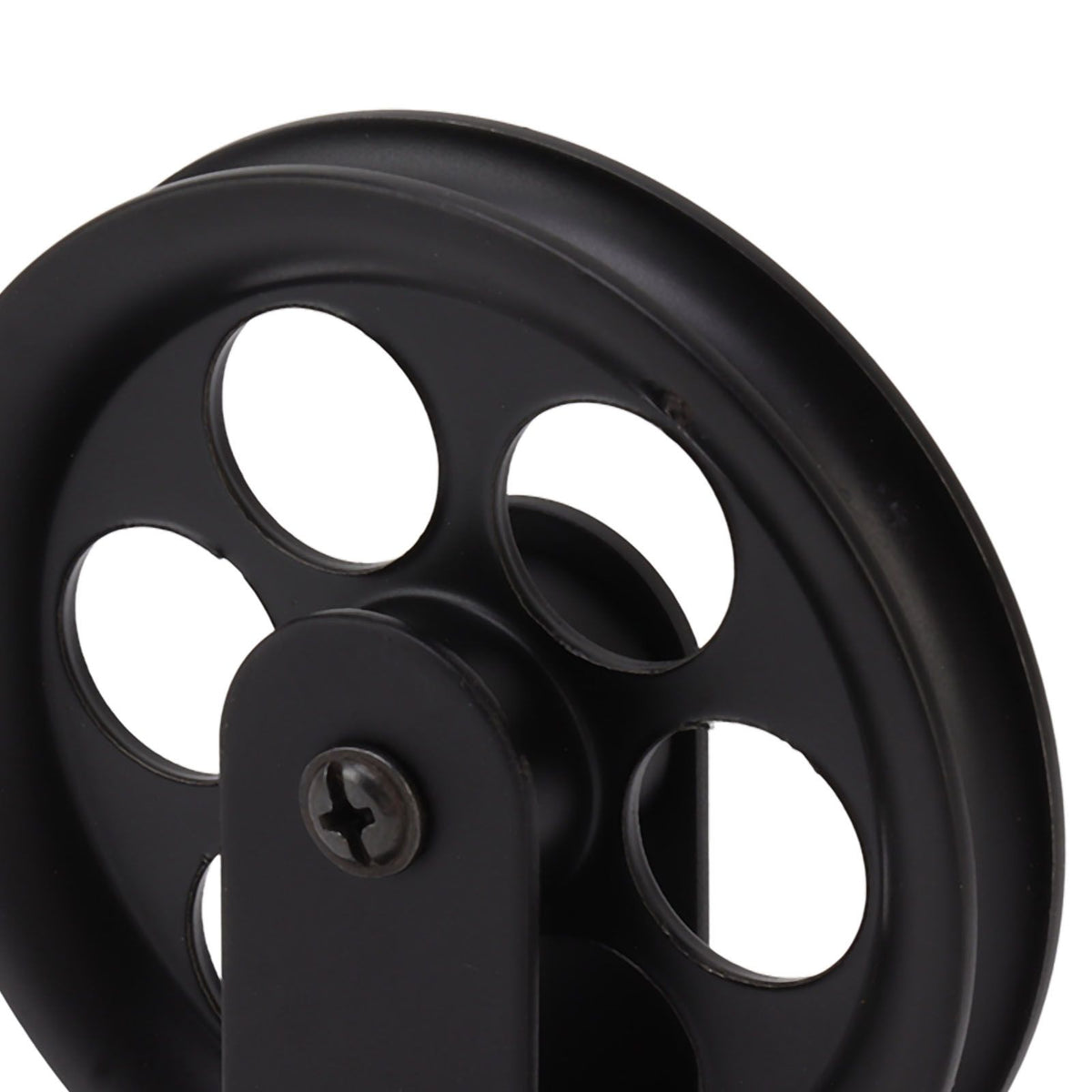 2pcs Industrial Pulley Wheels for Plug in Barn Pendant Light Vintage Wall Ceiling Mount Lifting Towing Pulleys Black