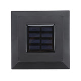 Square Outdoor Fence Post Cap Light Solar Post Light LED Landscape Lighting for Household Garden Courtyard Fence Dual Color Light Black