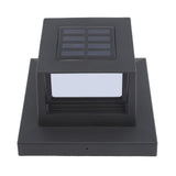 Square Outdoor Fence Post Cap Light Solar Post Light LED Landscape Lighting for Household Garden Courtyard Fence Dual Color Light Black