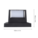 Square Outdoor Fence Post Cap Light Solar Post Light LED Landscape Lighting for Household Garden Courtyard Fence Dual Color Light Black