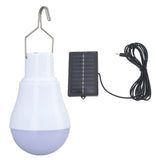 Solar Light Bulb Solar Panel LED Bulb ABS White Light 500mAh Battery Hook Design Solar Light for Emergency Camping Tent