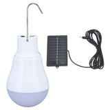 Solar Light Bulb Solar Panel LED Bulb ABS White Light 500mAh Battery Hook Design Solar Light for Emergency Camping Tent - 45-Degree Angle
